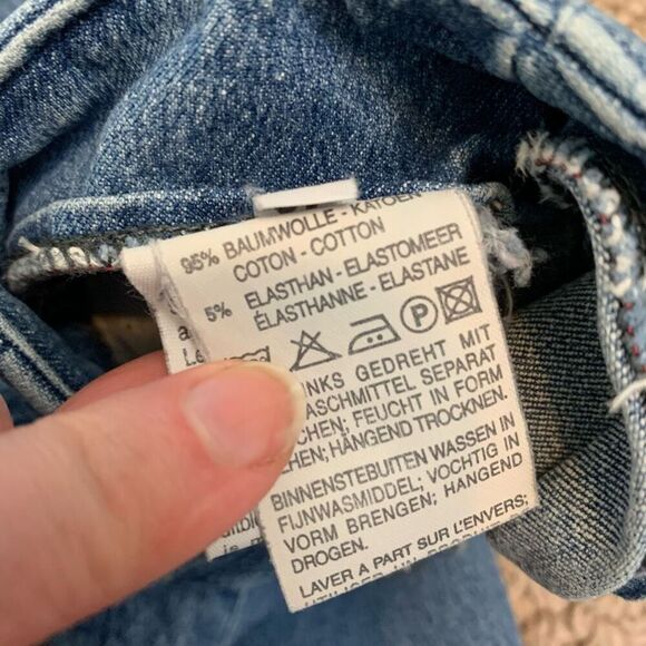 Vintage High Rise Cut Off Shorts Denim Jeans Light Wash 26” - Picture 5 of 8